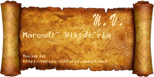 Marcsó Viktória névjegykártya